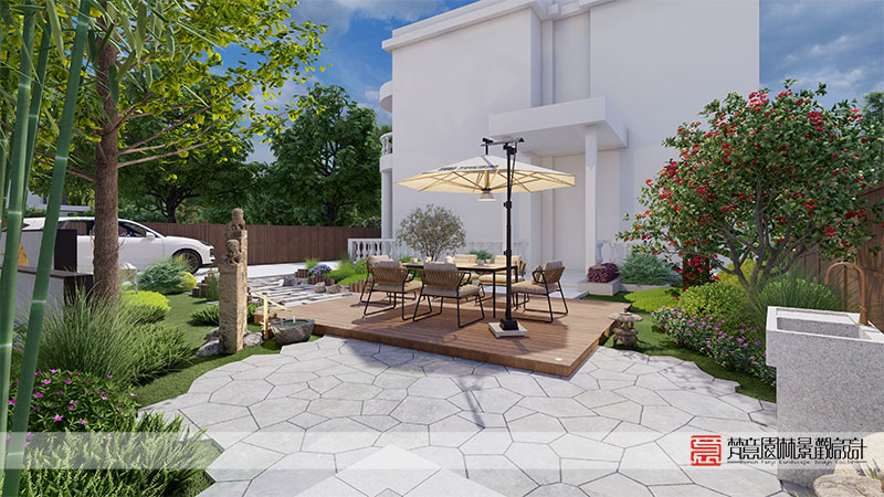 鄭州惠濟區(qu)220平米别墅庭院設(shè)計(ji)